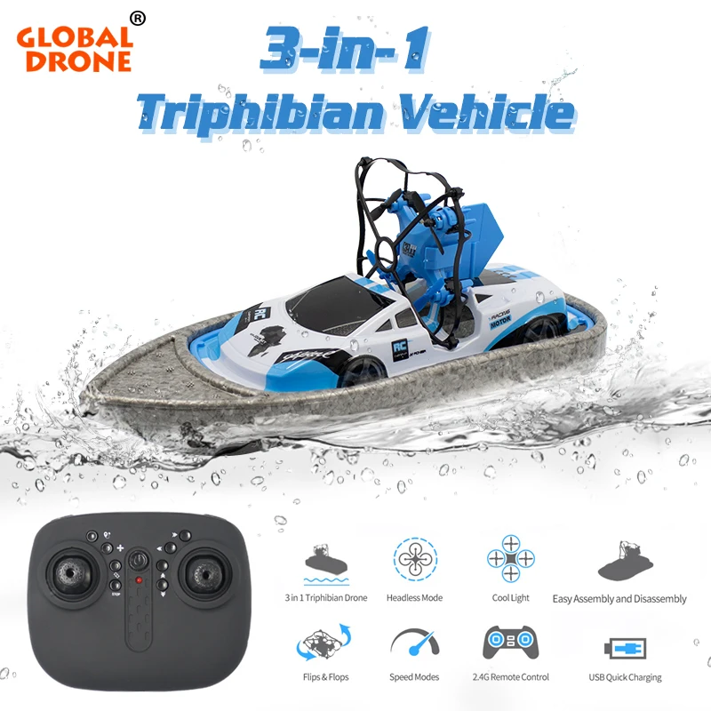 

RC Boat Flying Air Boat Radio-Controlled Machine on the Control Panel Birthday Christmas Gifts Remote Control Toys for Kids
