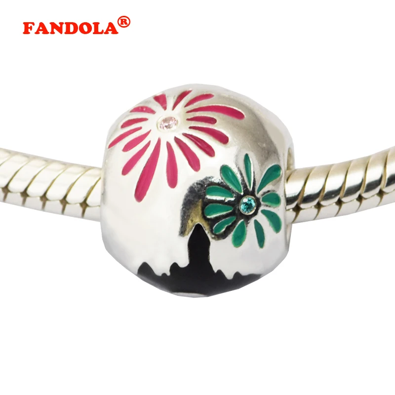 

Fits Pandora Bracelets Fantasyland Fireworks Beads Authentic 925 Sterling Silver Beads Fine Jewelry Wholesale Free Shipping