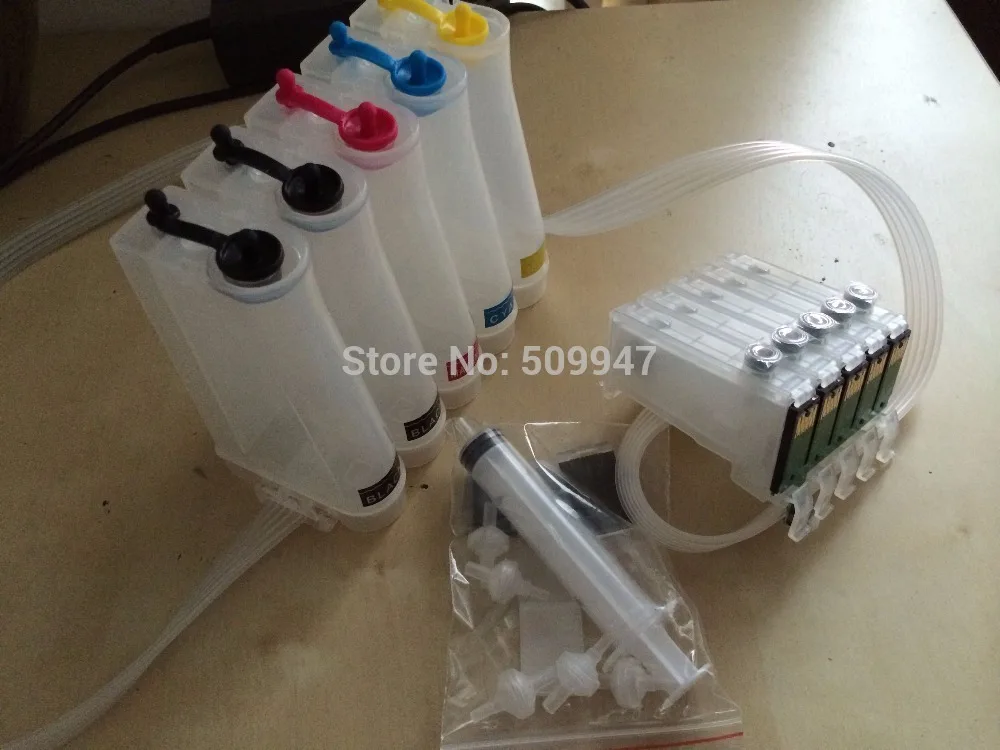Пустой CISS для EPSON STYLUS C120 рабочей силы 1100 T0691(TO691)-T0694 Запчасти принтера | Компьютеры