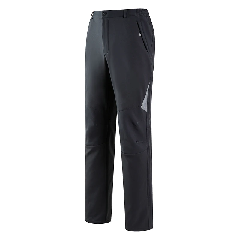 S-5XL зимние уличные походные брюки для мужчин водонепроницаемые тепловые флисовые ветрозащитные брюки мягкие оболочки женские лыжные Трекинговые Брюки - Цвет: Men Drak grey