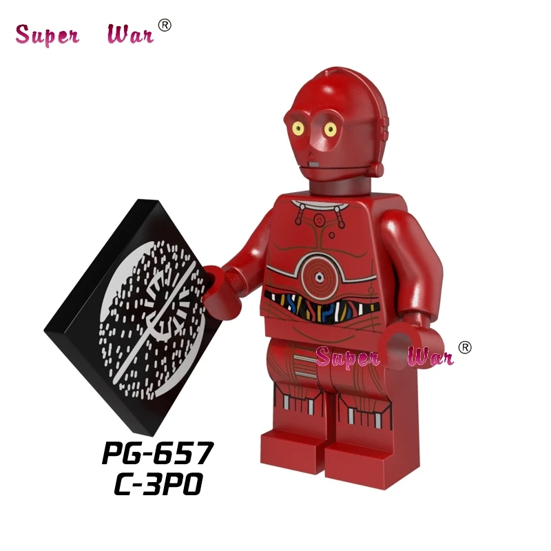 

1PCS star wars superhero marvel C-3PO TC-4 Droid building blocks action sets model bricks toys for children