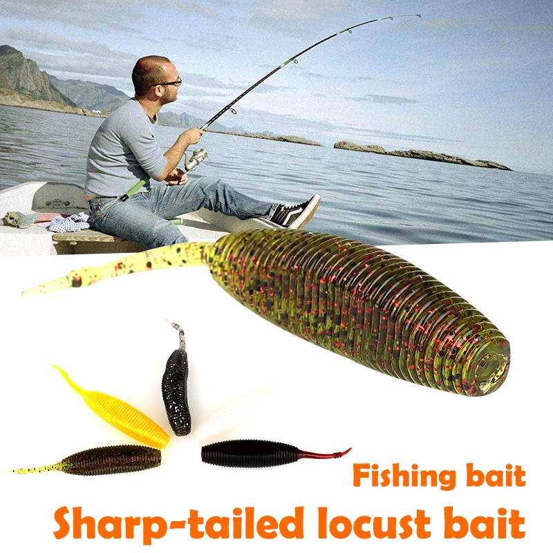 

1PCS UV Bionic Bait Fishing Lure Silicone Fish Shaped Night Fishing Fake Bait Artificial Lure soft bait worm Grubs 5 color