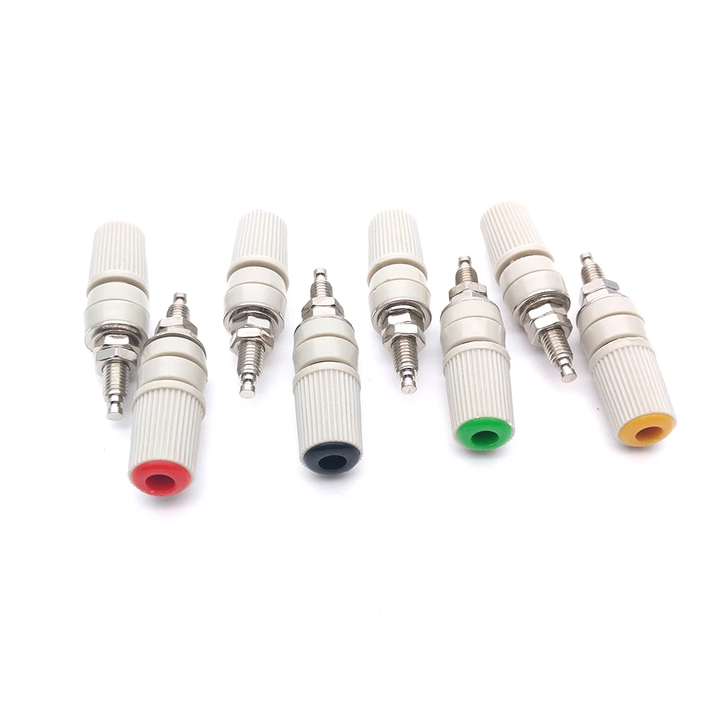

4pcs/lot 30VAC-60VDC MAX 24A banana socket Pure copper large current binding post M5 studs