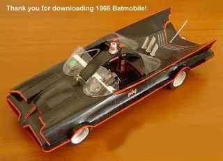 

Batman Car Paper Model 1966 With Batman