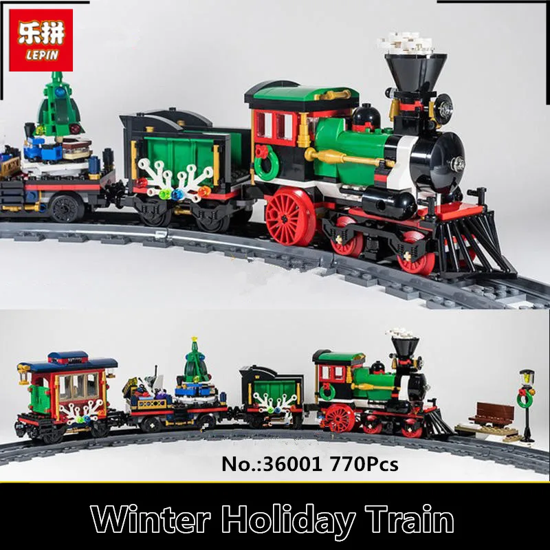 

IN STOCK Lepin 36001 770Pcs Creative Series The Christmas Winter Holiday Train Set Children Educational Building Blocks Bricks