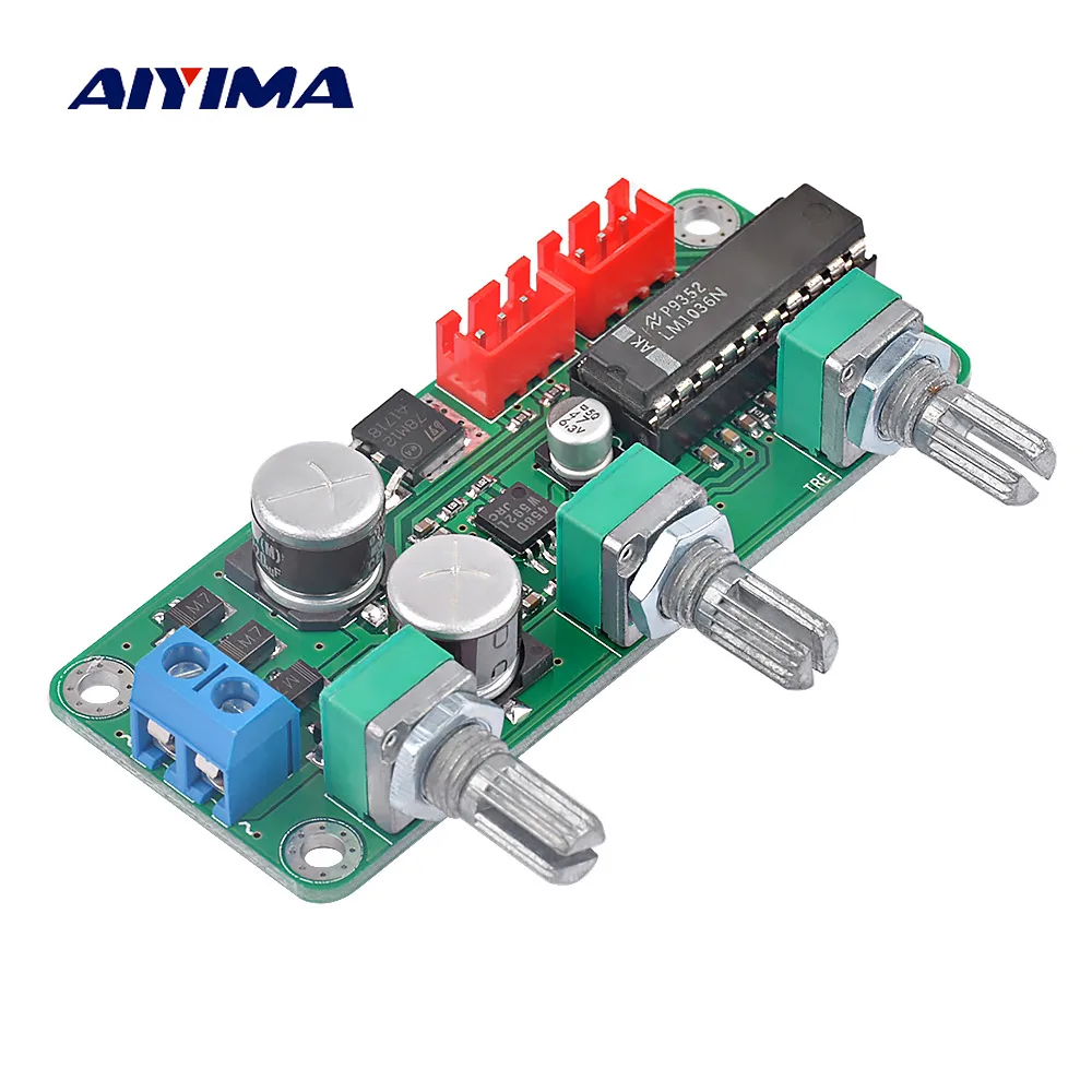 Aiyima LM1036N Tone Preamplifier Volume Control Stereo Board Amplifier Board With 4580 Low noise amplifier Aiyima LM1036N Tone Preamplifier Volume Control Stereo Board Amplifier Board With 4580 Low noise amplifier