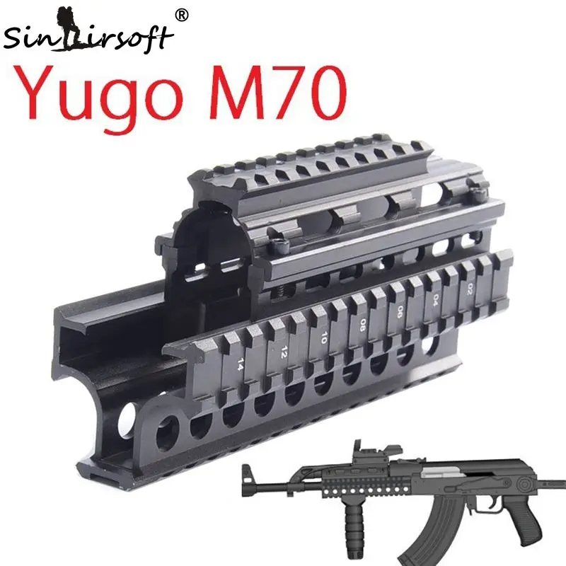 Sale for Yugo M70 Quad Rail System Mount scope AK 47 74 MNT-HG470A With 6pcs Rubber Covers