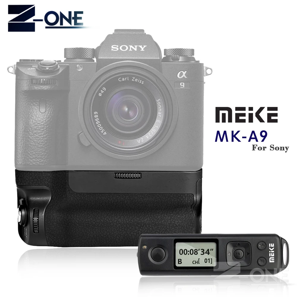 NEW Meike MK A9 PRO Battery Grip 2.4GHz Remote Controller to Vertical