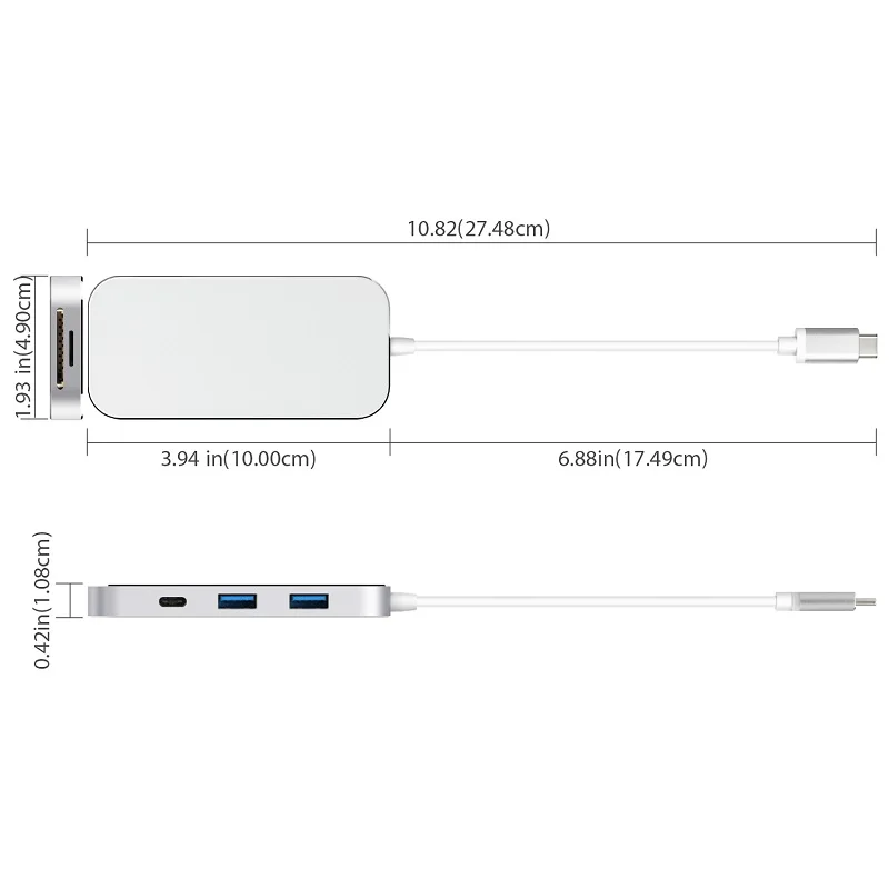 Amkle 7in1 USB C Hub Type 4K HDMI адаптер PD SD/TF кардридер 3 5 мм MIC HUB Thunderbolt для MacBook Dell Xiaomi|video hdmi|for