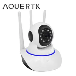 AOUERTK wifi 355 горизонтальная ip-камера 720 P ночное видение двухстороннее аудио слот для sd-карты полный обзор беспроводная видео IP мини-камера