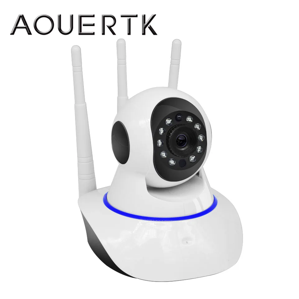 

AOUERTK WIFI 355Horizontal IP Camera 720P Night Vision Two Way Audio SD Card Slot Full View Wireless Video IP Mini Camera