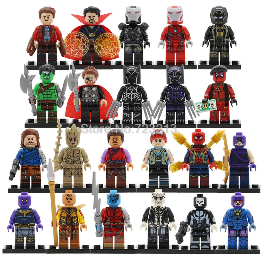 

Super Hero Pepper Potts Ronin Ebony Maw Model Dr Strange Black Panther War Machine Nebula Building Blocks Sets Models Brick Toys