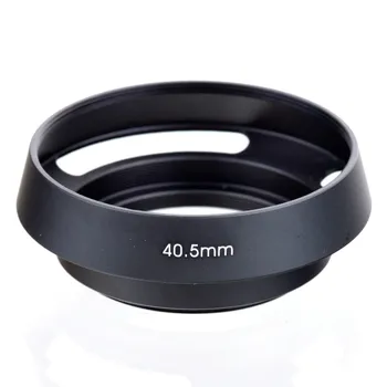 

SLR camera hood 40.5mm black Metal Tilted Vented Lens Hood shade For Sony 16-50mm Olympus Nikon