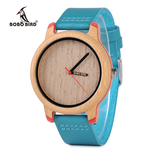 BOBO BIRD Wood Watch Ladies Wristwatch logo Pointer with Leather Band relogio fe BOBO BIRD Wood Watch Ladies Wristwatch logo Pointer with Leather Band relogio fe