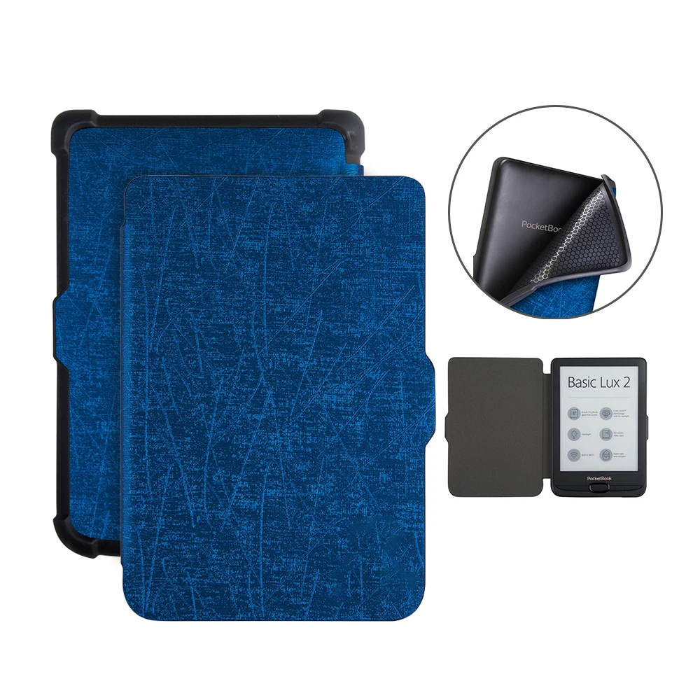Чехол книжка для Pocketbook 616/627/632 basic Lux 2/touch Lux/touch HD ультратонкий чехол с функцией