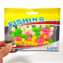 50pcs lot Corn Soft baits 4 colors 1cm silicone bait Fishing Lure Carp Artificial Bait Floating