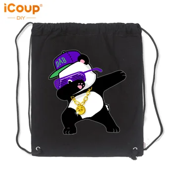 

iCoup Dabbing Panda Funny Dab Hip Hop Canvas Bag Drawstring Bag