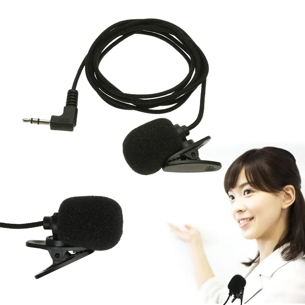 Mini Clip on Lapel Microphone Hands free 3.5mm Condenser Wired