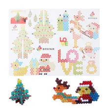

3pcs/lot Design Templates For Aqua Beads Puzzle Toy 74 Patterns Water Spray Beads For Children Jigsaw Puzzle Toys Gift