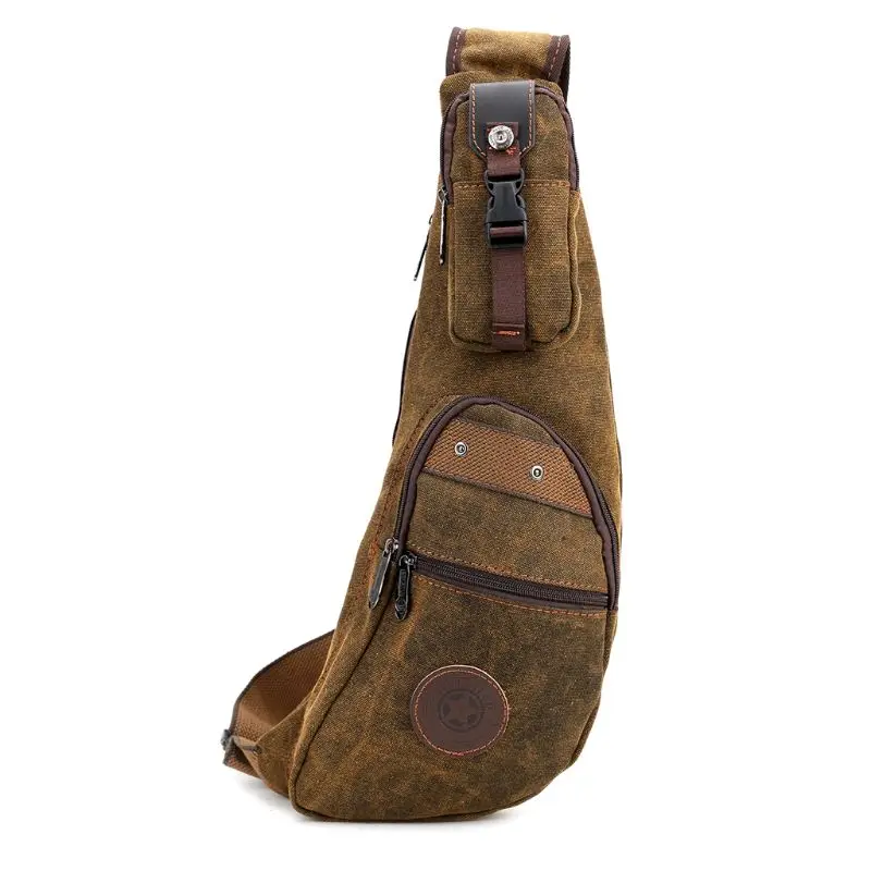 

Men Canvas Outdoor Sport Sling Shoulder Phone Pouch Bag Crossbody Chest Pack