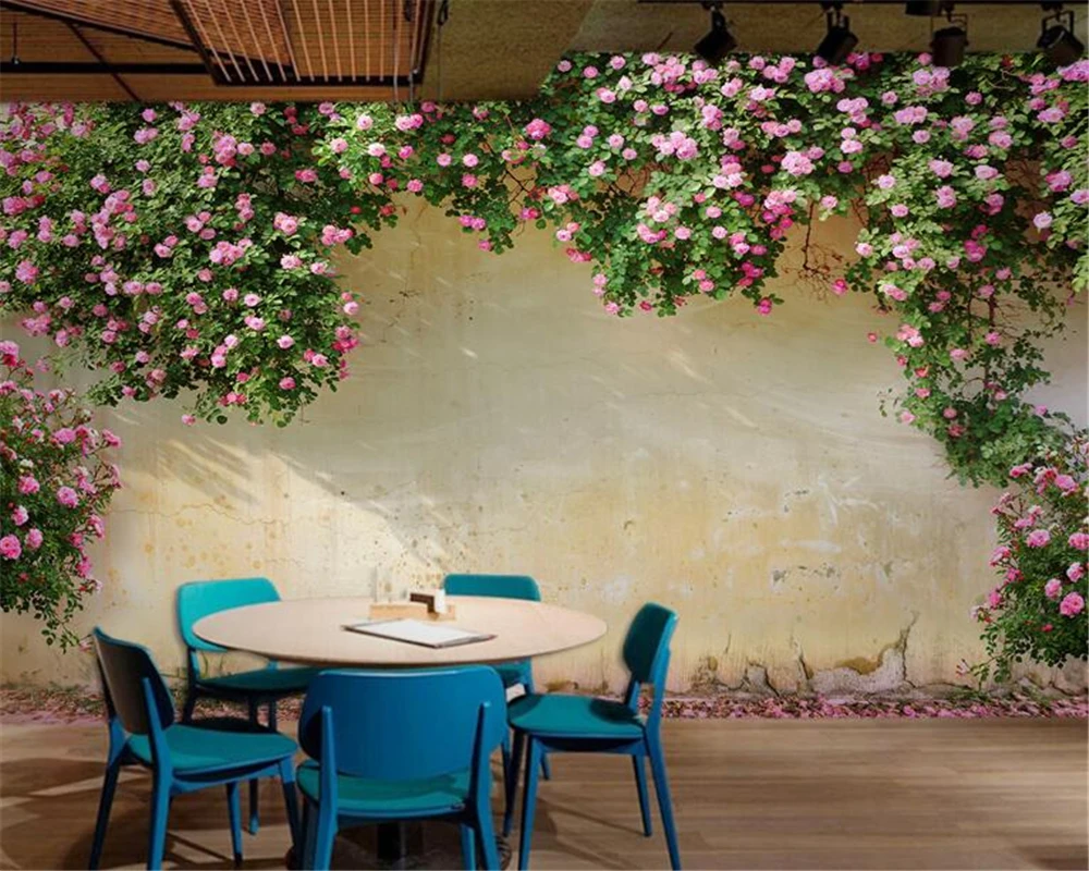 Beibehang 3D Wallpaper Rose Background Wall 3D Living Room Bedroom TV Background mural wallpaper for walls 3 d papel de parede Beibehang 3D Wallpaper Rose Background Wall 3D Living Room Bedroom TV Background mural wallpaper for walls 3 d papel de parede