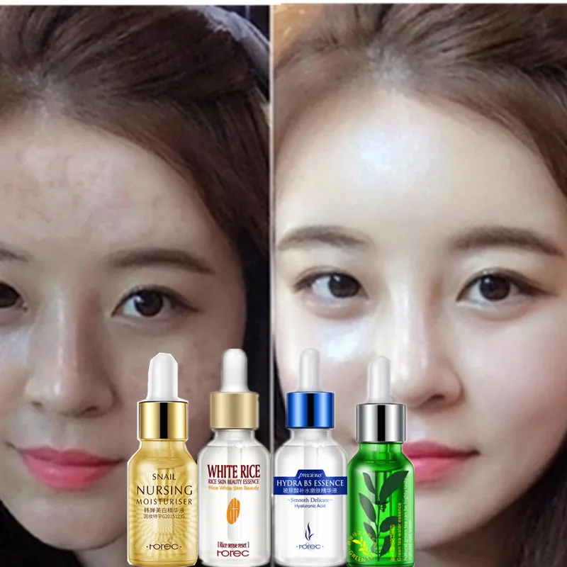

Face Serum Hyaluronic Acid Green Tea Snail Serum Skin Care Moisturizing Whitening Anti-Aging Advanced Facial Essence Cosmetic