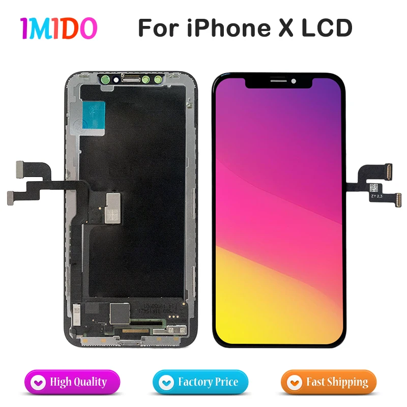 

5Pcs/Lot Grade For iPhone X LCD Display AMOLED OEM Touch Screen With Digitizer Replacement Assembly Parts Black Free DHL EMS