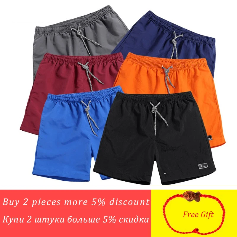 

Varsanol Men's Shorts New 2018 Polyester Shorts For Men Summer Solid Breathable Elastic Waist Casual Man Shorts Male 11colors