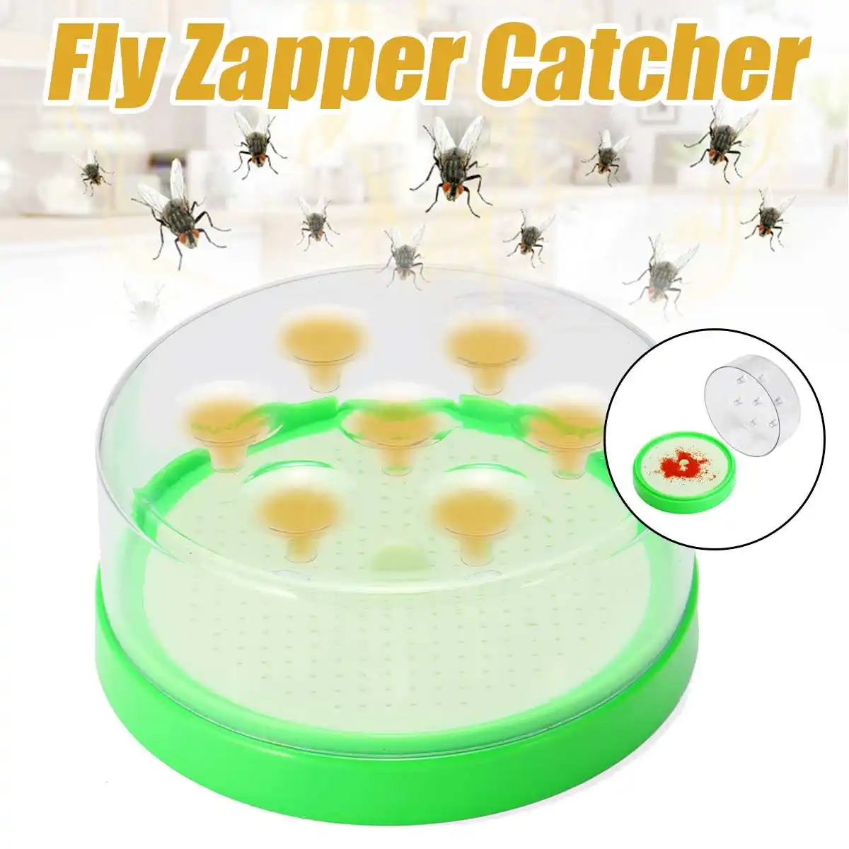 

Automatic Fly Killer Catcher Zapper Automatic Caught Insect Trap Bug Pest Control Home Fly Killer Mosquito Killer No Battery