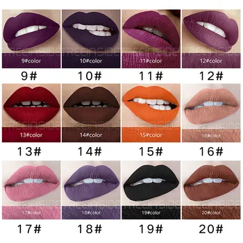

High Quality 29 colors Matte Lip Glaze Tint Velvet Liquid Lip Glaze Cosmetics Lips Makeup Waterproof Long Lasting For Beauty