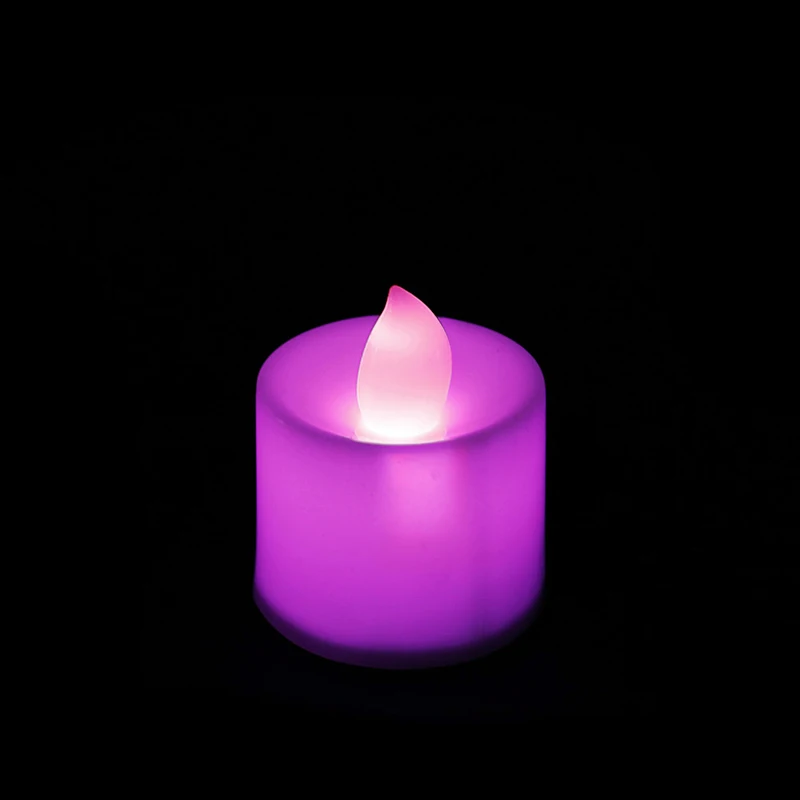 Романтический Непламено Батарея электронным светодиодный свет свечи свадебные - Цвет: Розовый