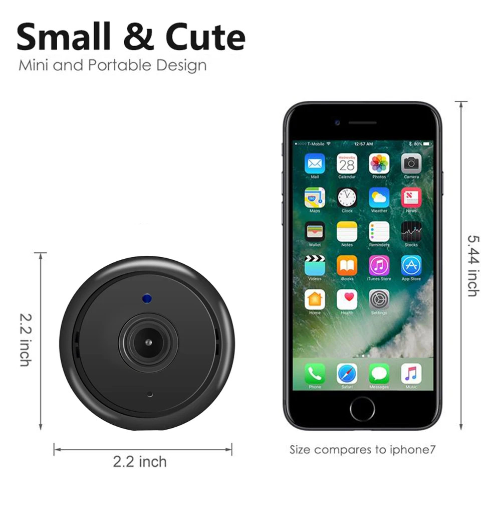 Wistino 960P Wireless IP Camera VR Mini WIFI Camera IR Night Vision Smart Home Security Camera Onvif Monitor Baby Monitor 2 (8)