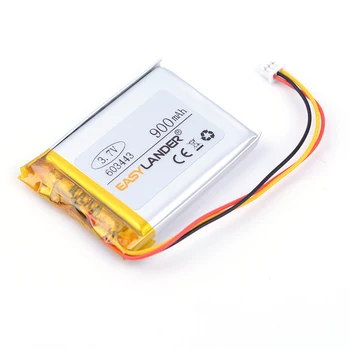 

603443 3.7V 900mAh Rechargeable li Polymer Li-ion Battery For mp3 mp4 mp5 DVR GPS PSP Vedio Game toys Tools 603545 063443 603344