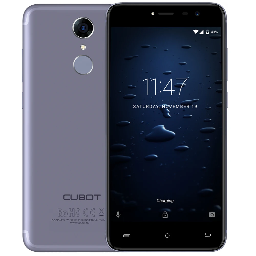 Cubot Note Plus, отпечаток пальца, 5,2 дюймов, FHD, четырехъядерный смартфон, 3 Гб ram, 32 ГБ rom, 16 МП, Android 7,0, 4G, LTE, смартфон - Цвет: Синий