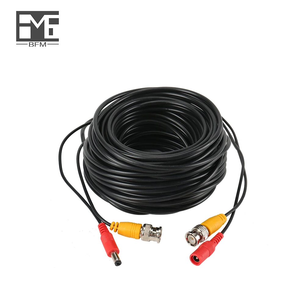 BFMore 5 м/10 м/15 м/20 м/30 м/40 м/50 м BNC + DC штекер кабель CCTV видео выход для аналоговой