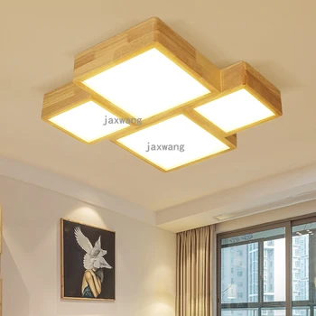 

Japanese LED ceiling light art living room wood ceiling lamp reading study loft decor ceiling lights dining room corridor cafe