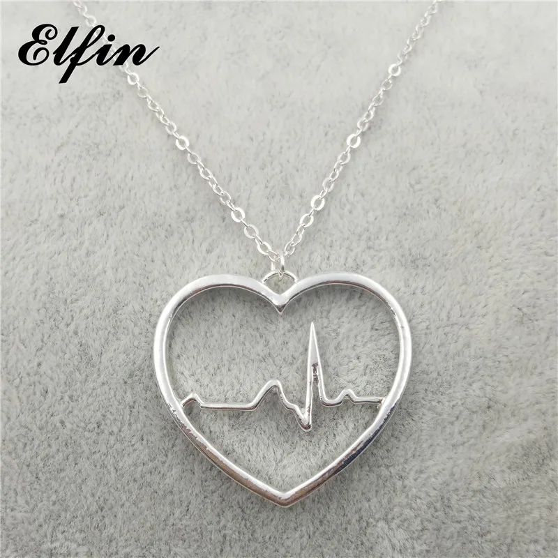 Elfin-Trendy-Heartbeat-Necklace-Electrocardiogram-Heart-Women-Pendant-Necklace-Medical-Jewellery