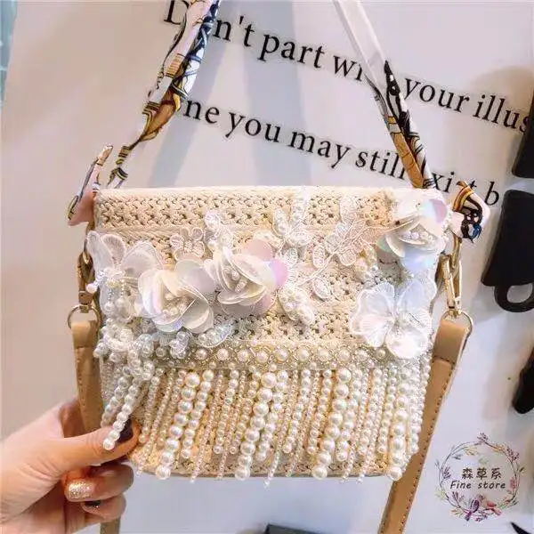 Forestry Handmade Straw Bag New Summer 2009 Fashion Baitao Women's One Shoulder Slant Seaside Holiday Beach | Багаж и сумки