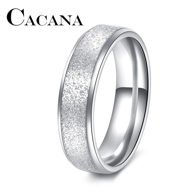 CACANA Titanium Fashion Simple Ring Female Fashion Stainless Steel Ring Colour S CACANA Titanium Fashion Simple Ring Female Fashion Stainless Steel Ring Colour S