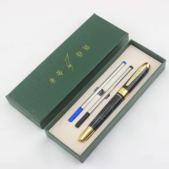 

JINHAO 250 High Quality Glossy Black Fabulous Marbled Roller Ball Pen Without Pencil Case New