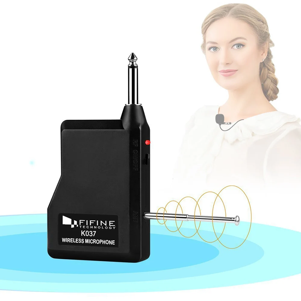 FIFINE K037 U-segment Wireless Microphone Lapel Clip Mic Voice Amplifier