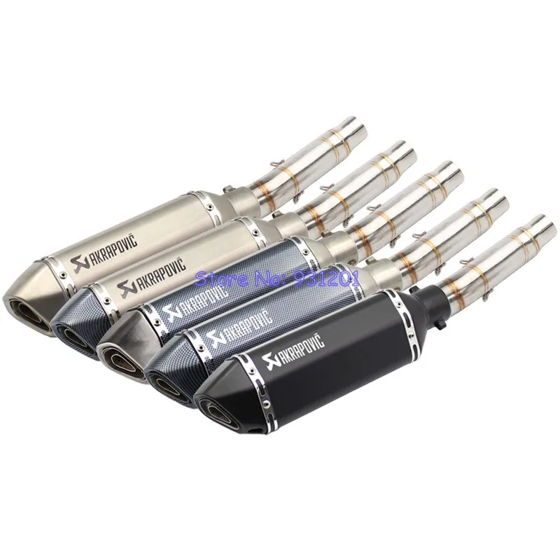 

Motorcycle Exhaust Pipe Muffler CBR300 CBR300R Slip On Connect Mid Link Pipe with Akrapovic Muffler Exhaust Pipe Escape