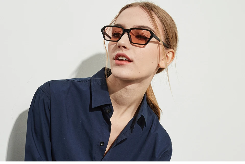 OVZA винтажные прямоугольные солнцезащитные очки мужские женские солнцезащитные очки в стиле ретро Модные узкие очки черные lentes de sol hombre S3015