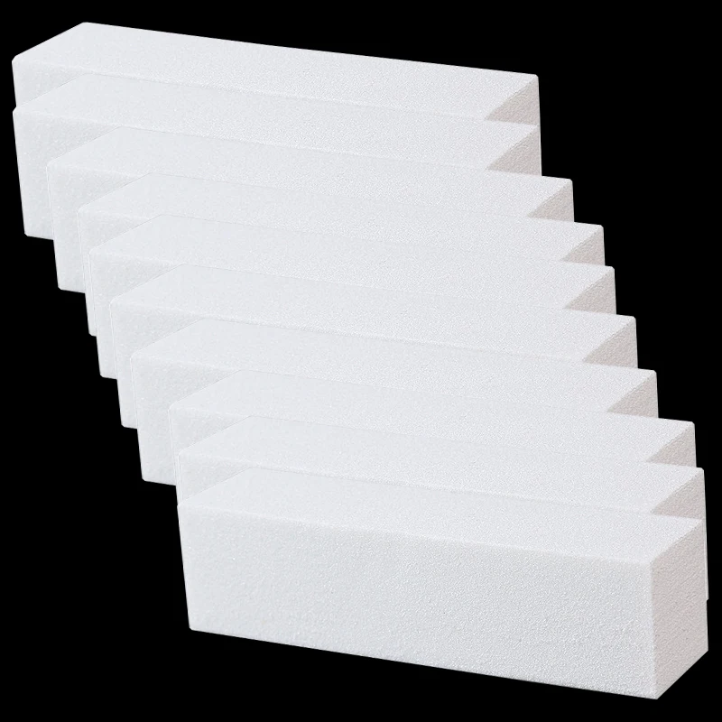 

HNM 10pcs/lot Nails Manicure Care Buffer Nail File White Forms For Nails Art Tools Buffing Sanding Files Block Pedicure