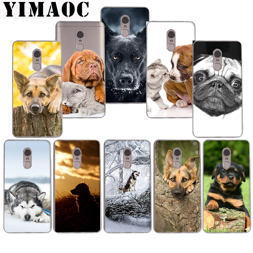 

YIMAOC 121z Cute Dog Soft Case for Xiaomi Mi a1 a2 f1 6 8 lite se mix 2s Redmi 5 6 6a S2 Plus 5A Note 5 6 Pro 4 X