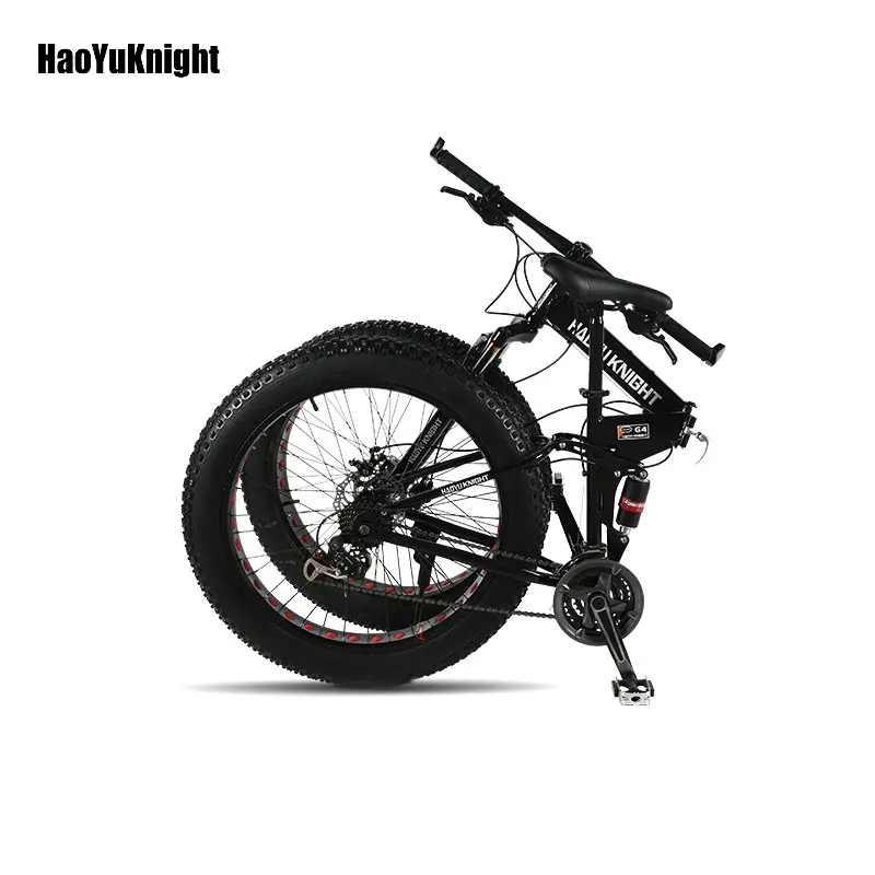 Cheap 26 inch beach snow bike large rough width 4.0 tires men and women adult students folding variable mountain bike Free Delivery 2