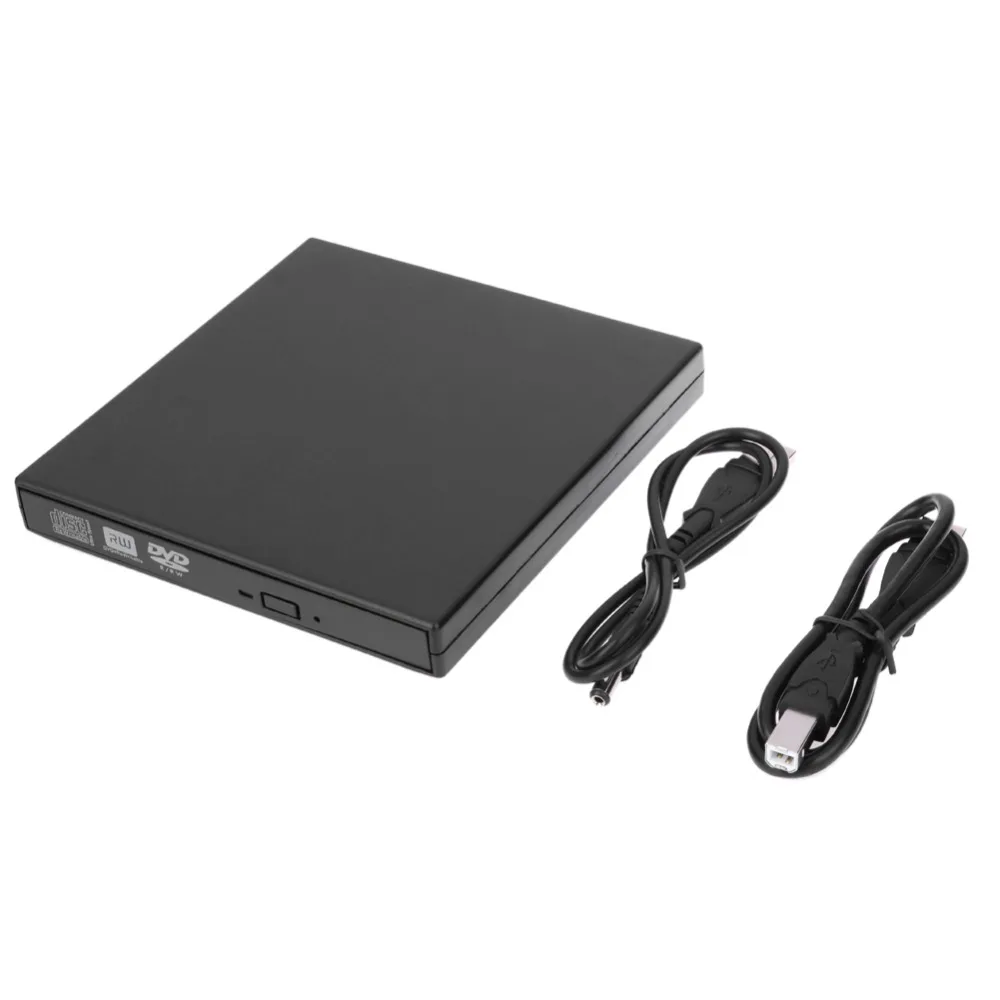 VAKIND Black High Speed USB 2.0 External CD-RW/DVD-RW Burner Drive With USB Data/Power Cable For PC Mac Laptop Netbook VAKIND Black High Speed USB 2.0 External CD-RW/DVD-RW Burner Drive With USB Data/Power Cable For PC Mac Laptop Netbook