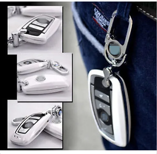 Protective Genuine Leather Hard Shell Key Fob Remote Entry Case Cover