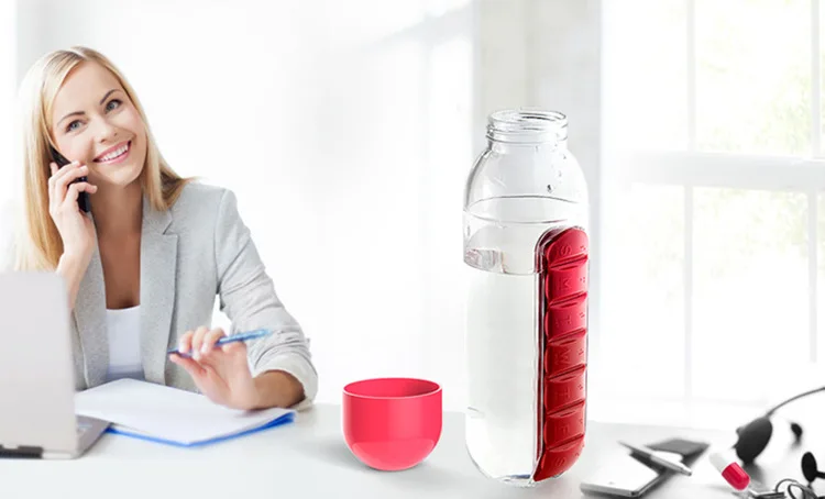 PILL and VITAMIN ORGANIZER WATER BOTTLE