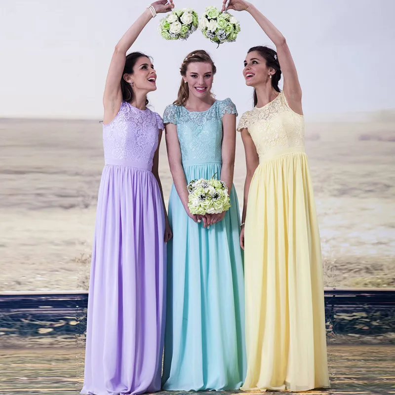 Giallo Azzurro Viola Cielo Blu Abiti Da Damigella D'onore Vestido Madrinha  Menta Verde Viola Vestido De festa De Casamento Abito Lungo|blue bridesmaid  dress|bridesmaid dressessky blue bridesmaid dress - AliExpress